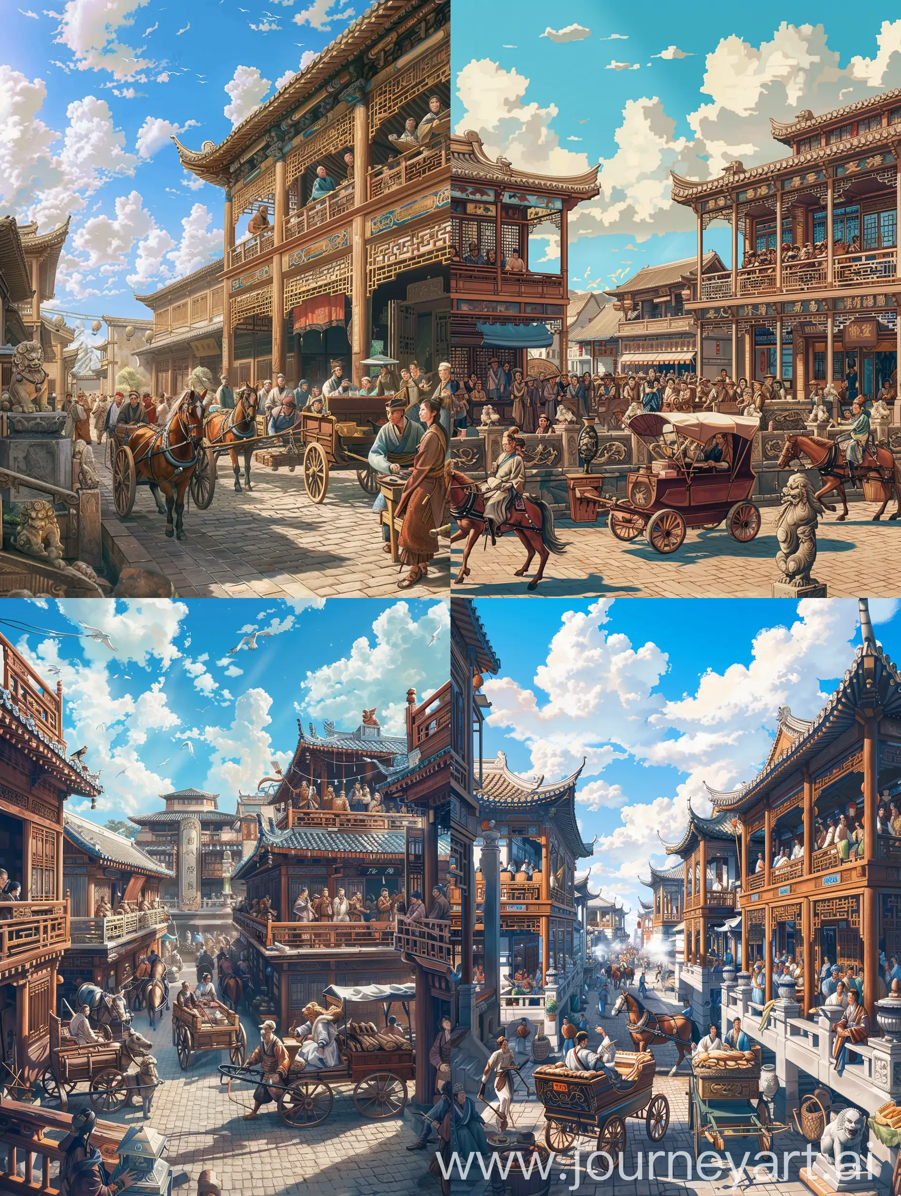 Bustling-Daytime-Scenery-of-Changan-during-Tang-Dynasty
