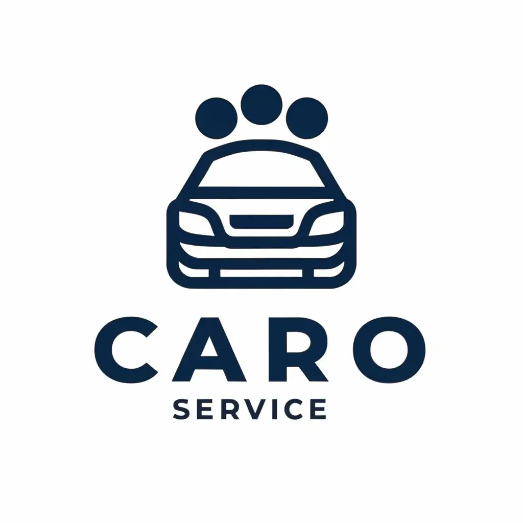 a logo design,with the text "Carro service", main symbol:Car,Минималистичный,be used in Автомобильная industry,clear background