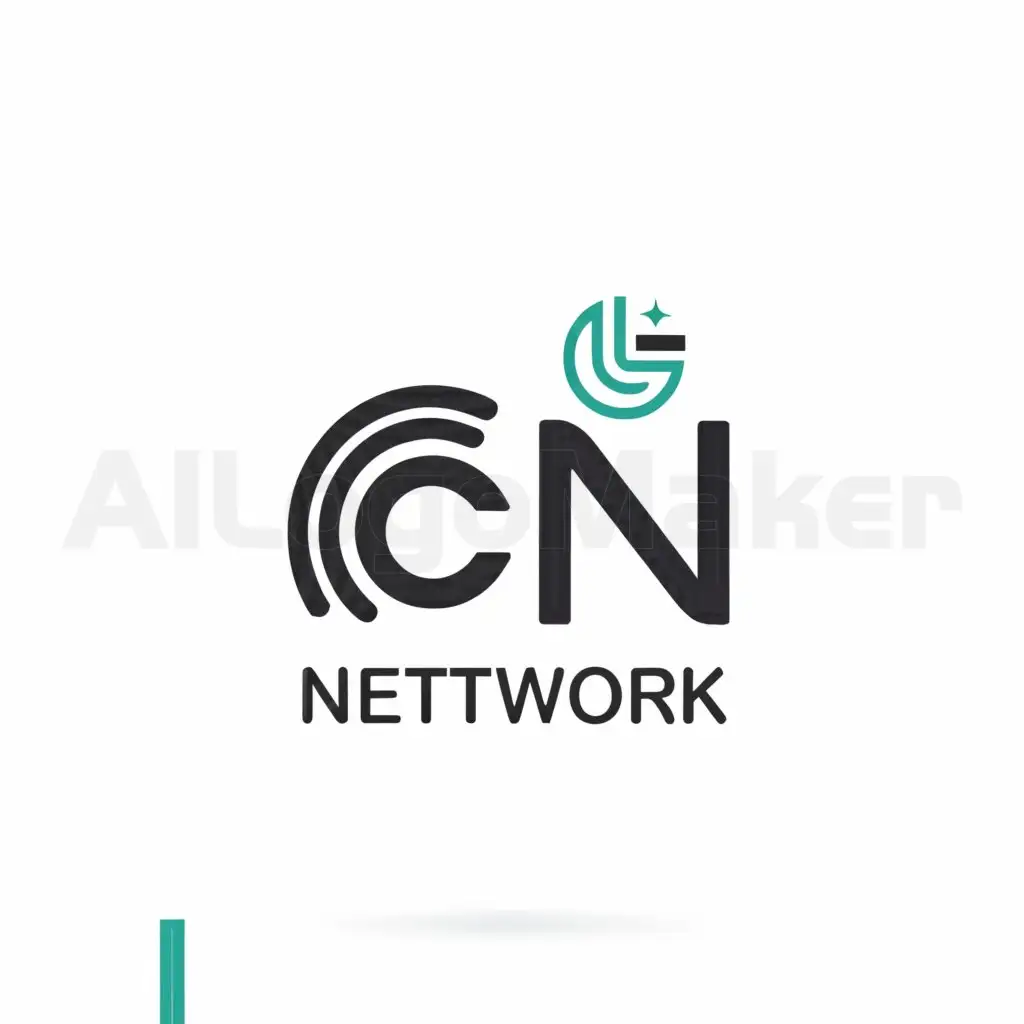 a logo design,with the text "Cele Network", main symbol:CN,Minimalistic,be used in Internet industry,clear background