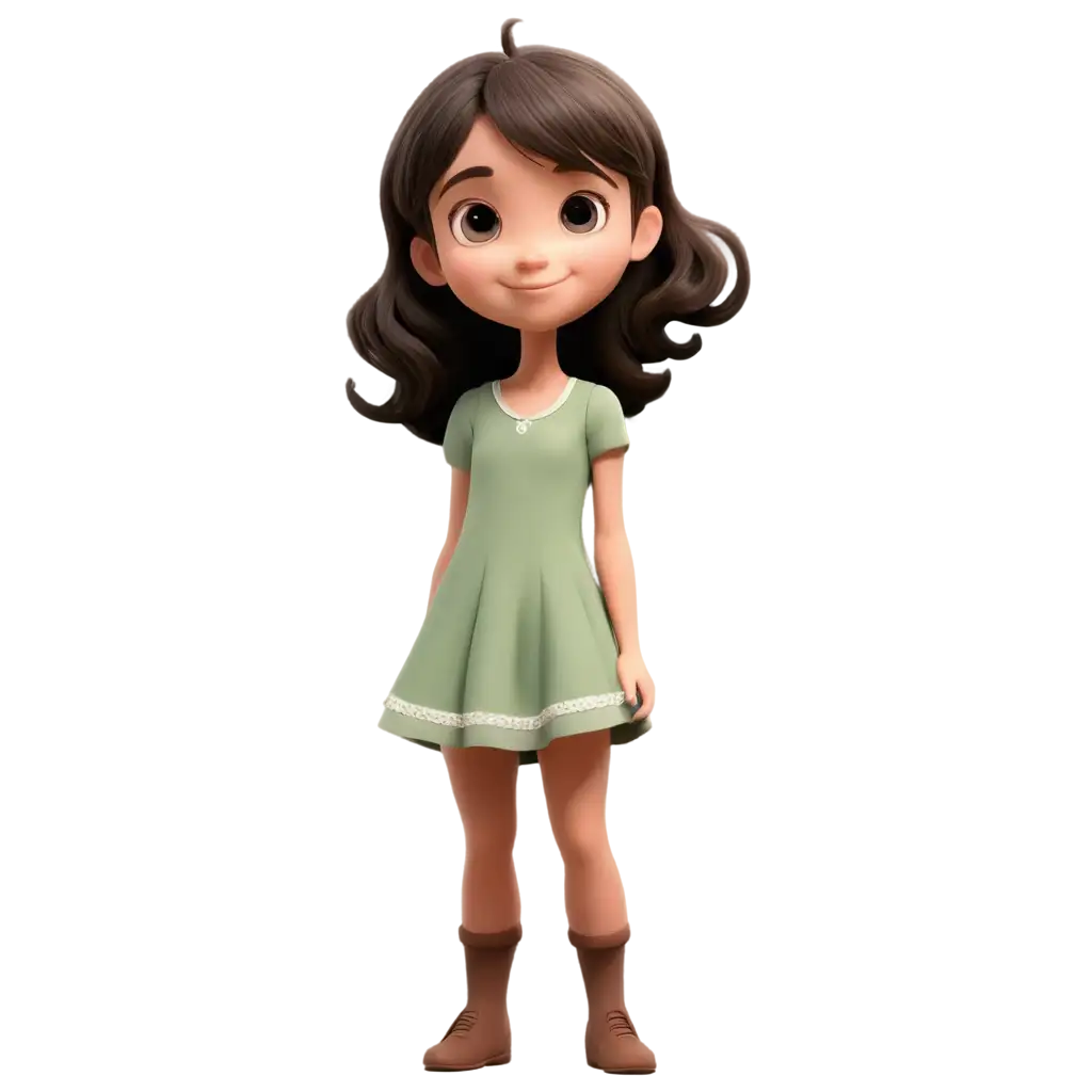 a cute cartoon girl