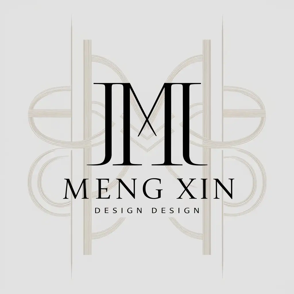 a logo design,with the text "Meng Xin", main symbol:Mengxin, mengxin,complex,be used in design industry,clear background