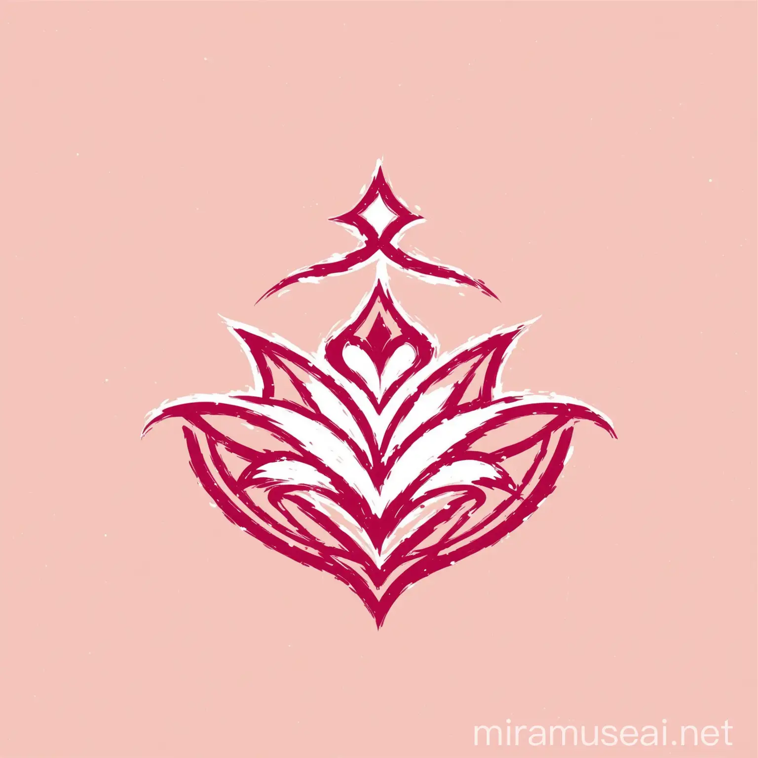 Luxury Brand Logo Design Elegant Red Pink and White ROZANA Logo
