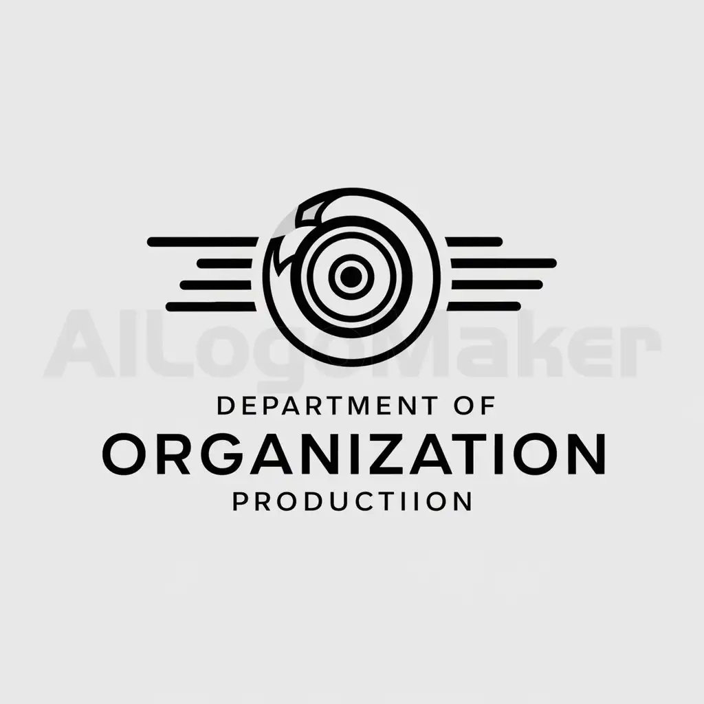 a logo design,with the text "department of organization production", main symbol:tire,graphic,Moderate,clear background