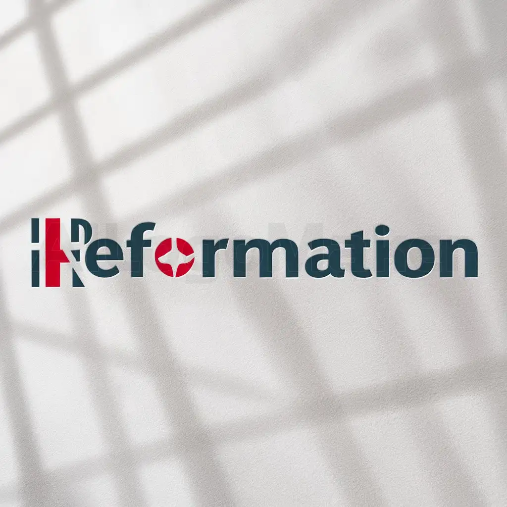 a logo design,with the text "Reformation", main symbol:England,Moderate,clear background