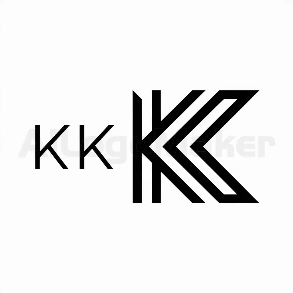 a logo design,with the text "KK", main symbol:KTK,Minimalistic,be used in Technology industry,clear background