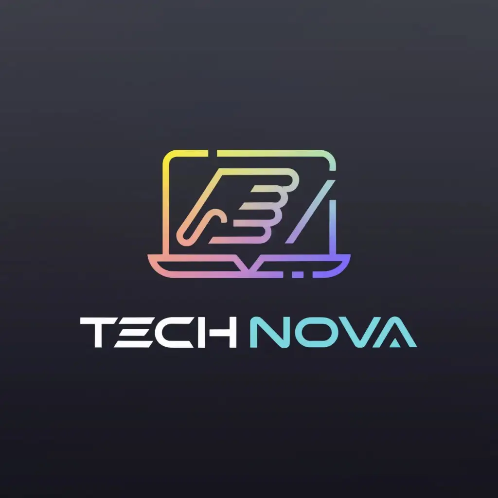 a logo design,with the text "Tech Nova", main symbol:Service for Repairing Laptops and Computers,Moderate,be used in Others industry,clear background