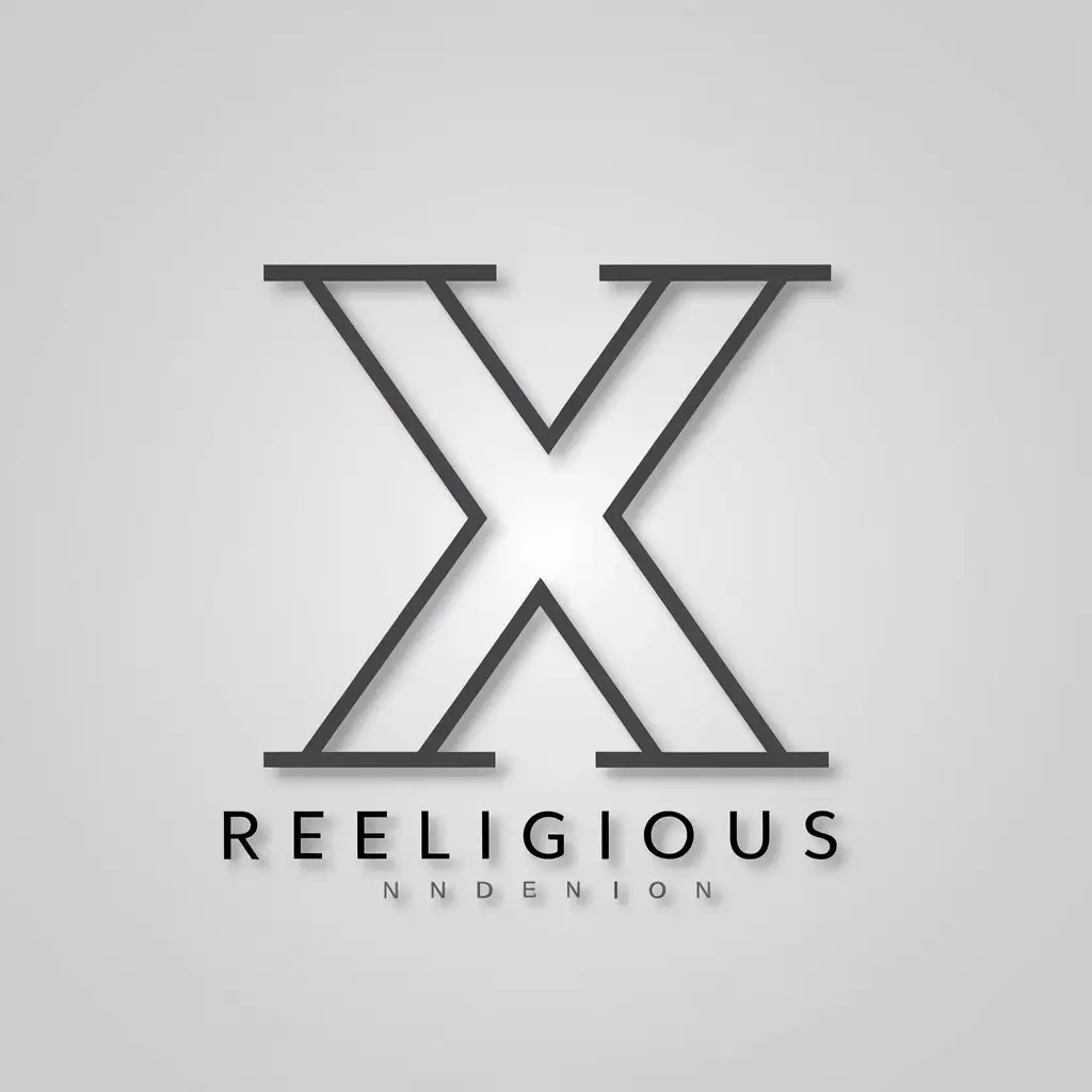 a logo design,with the text "x", main symbol:x,Moderate,be used in Religious industry,clear background