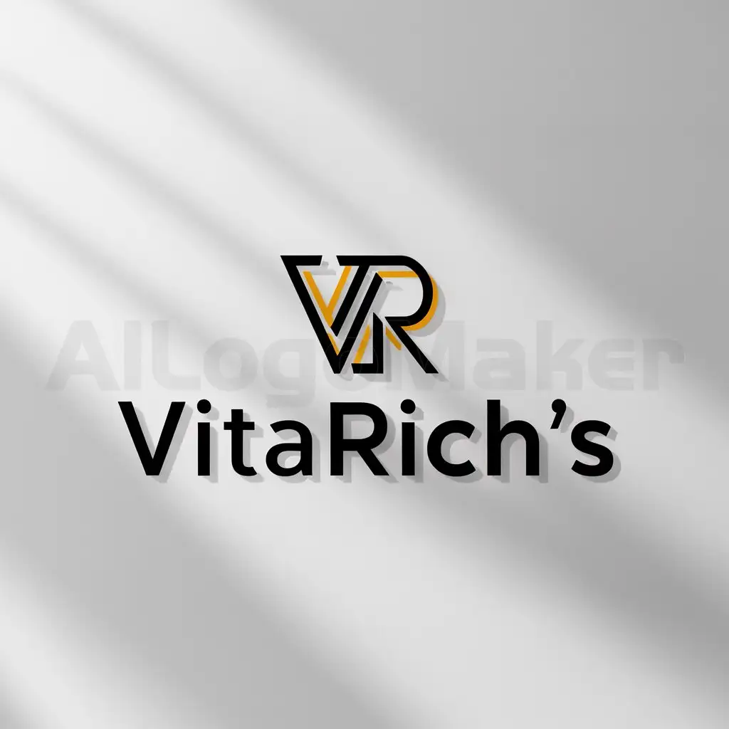 a logo design,with the text "VitaRich´s", main symbol:vitamins, healthy life,Moderate,clear background
