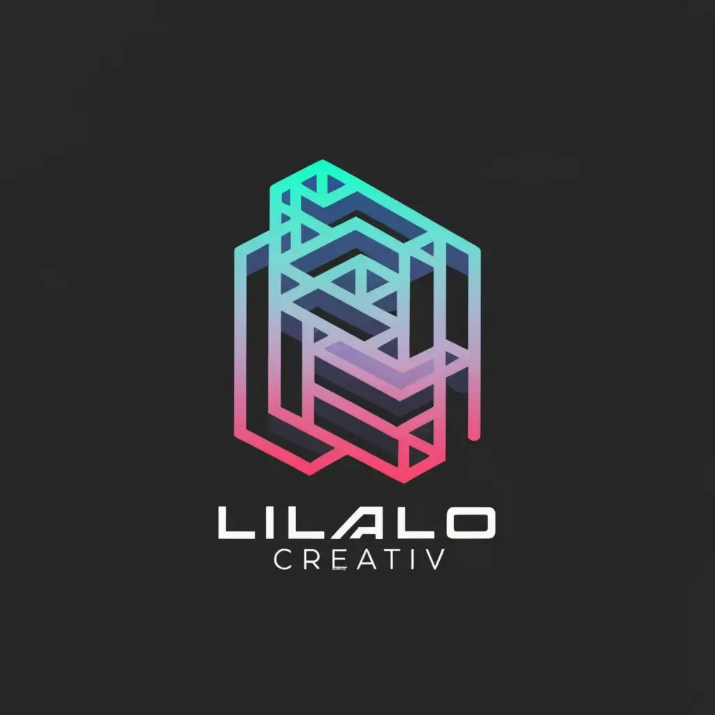 a logo design,with the text "LiLaLo
Creativ", main symbol:3D printing,complex,be used in Entertainment industry,clear background