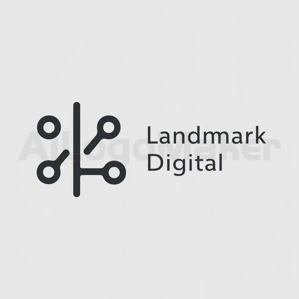 a logo design,with the text "Landmark Digital", main symbol:Marketing,Moderate,be used in Technology industry,clear background