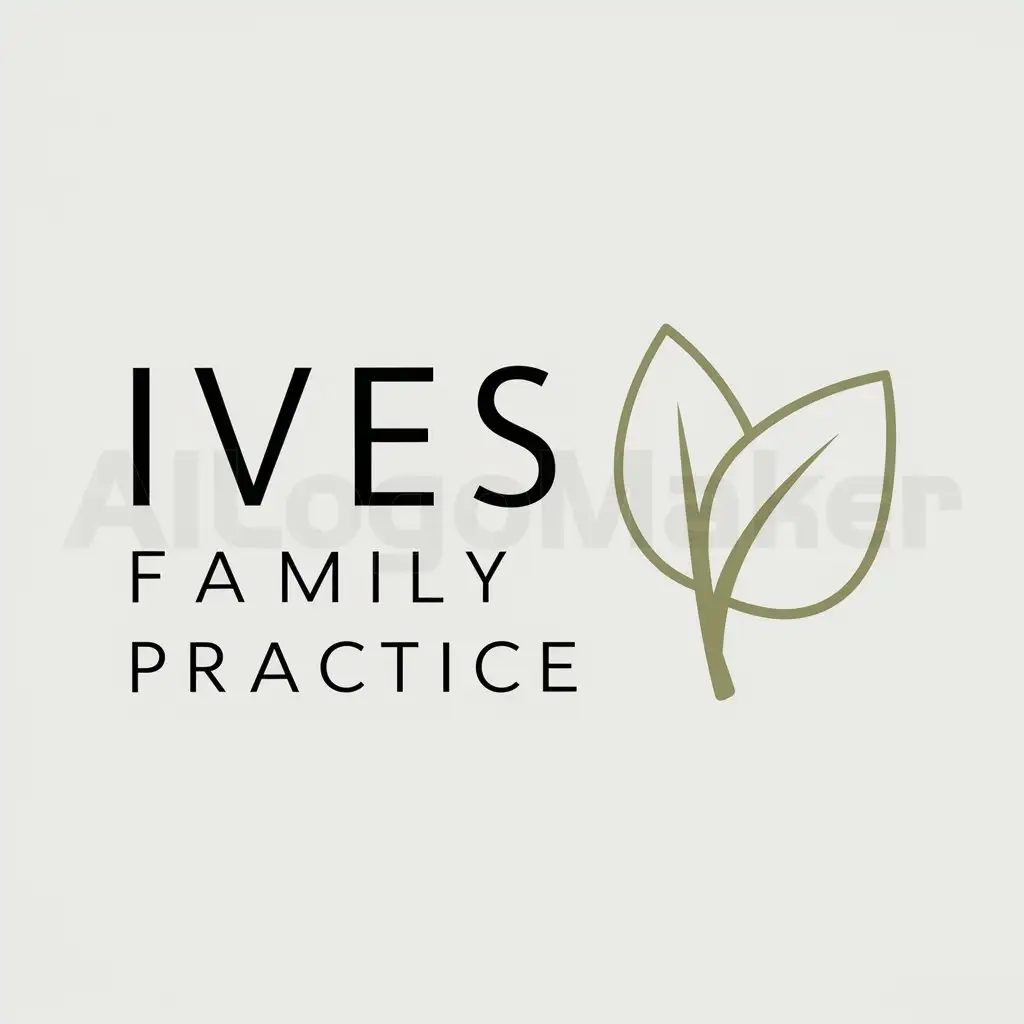 a logo design,with the text "Ives Family Practice", main symbol:leaf,Moderate,clear background