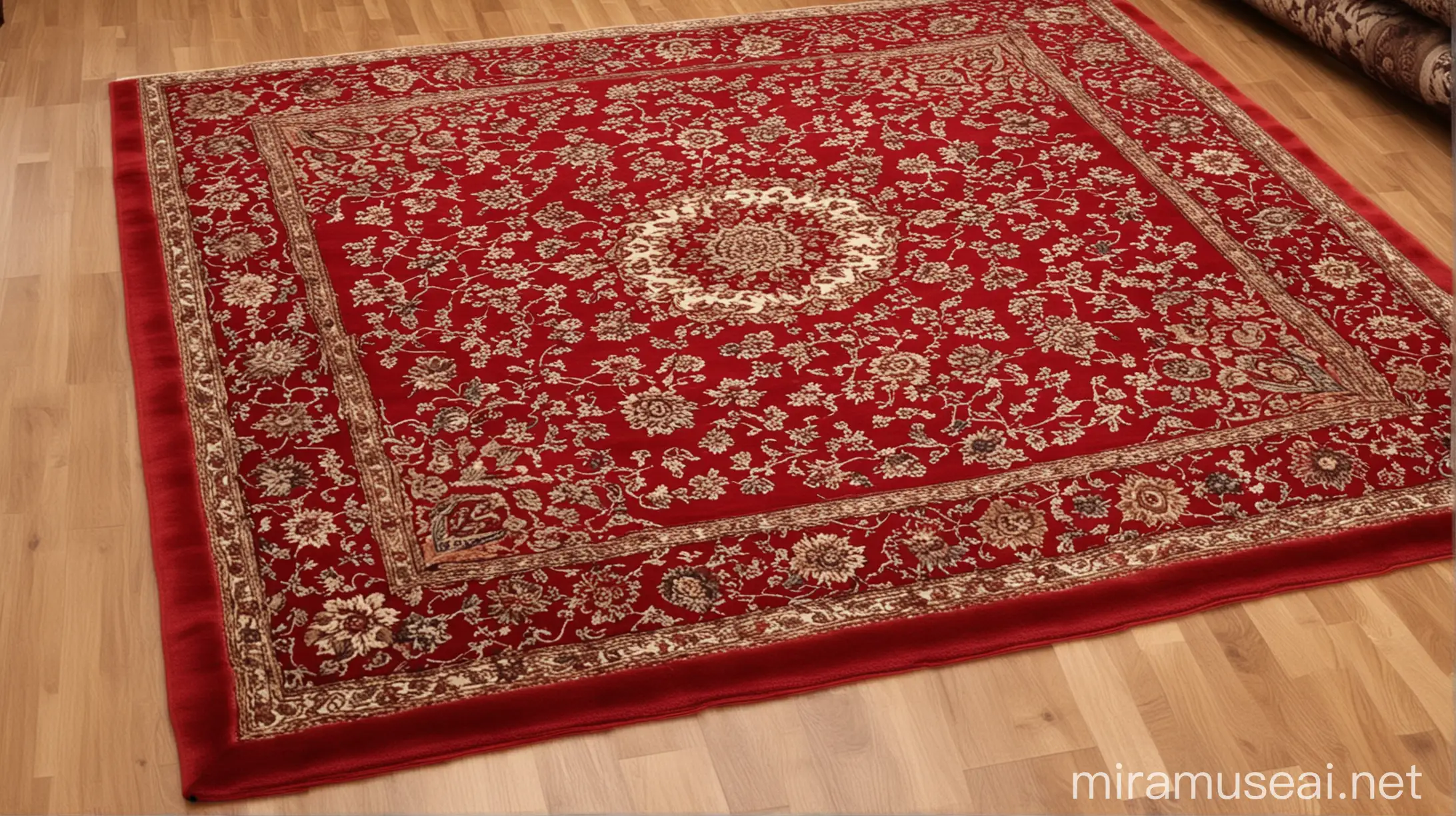 Beautiful Red Carpet or Rug Exquisite Home Decoration