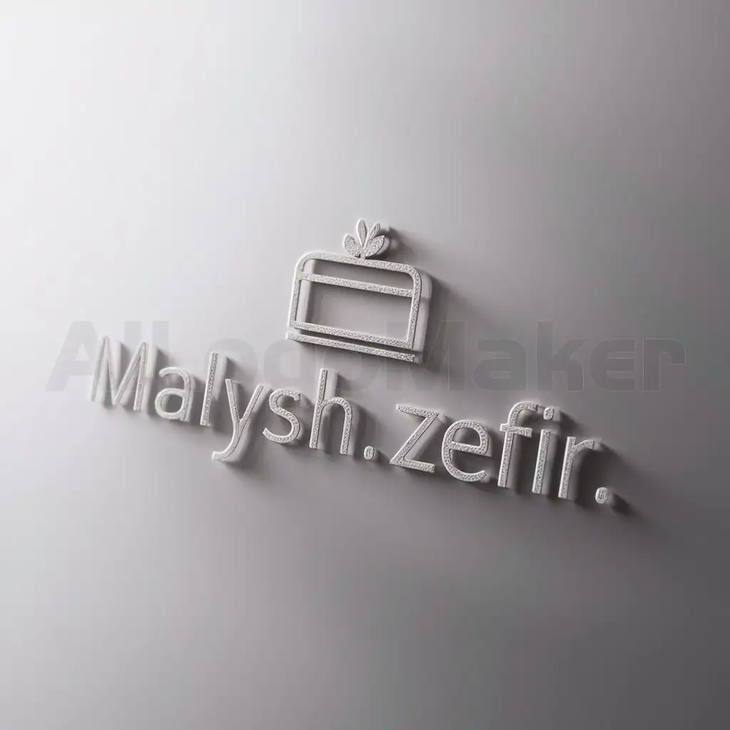 a logo design,with the text "Malysh.zefir", main symbol:🧁,Minimalistic,clear background