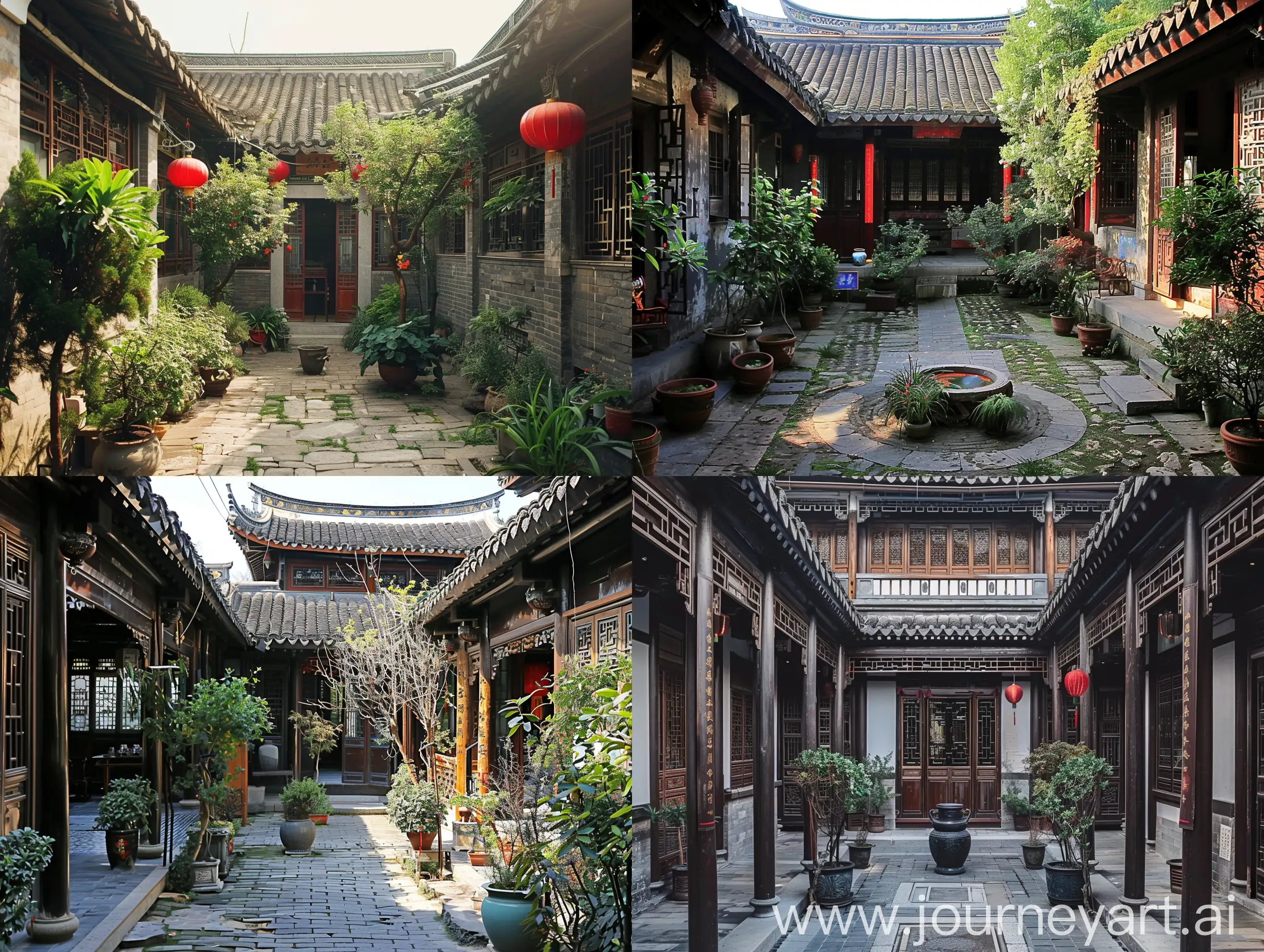 Tranquil-Chinese-Courtyard-Scene-with-Traditional-Architecture