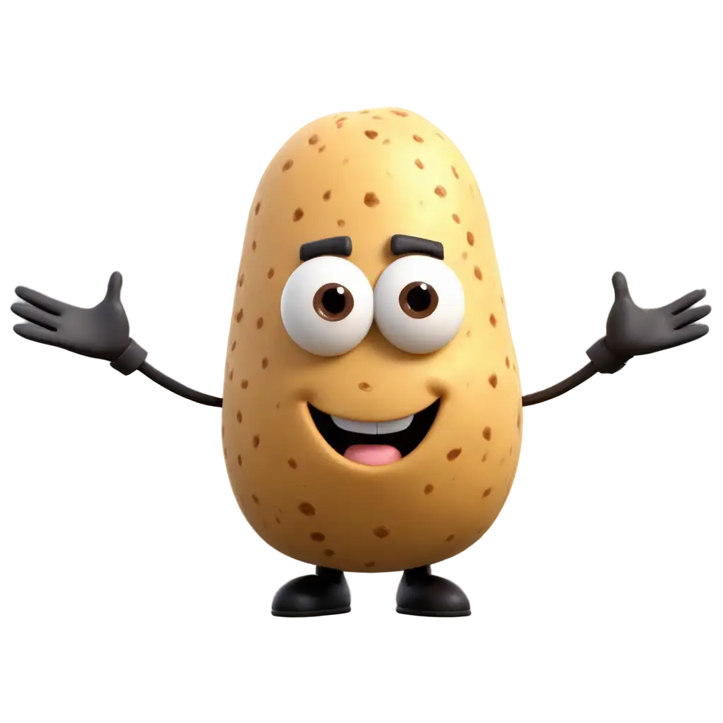 potato 3d mascot