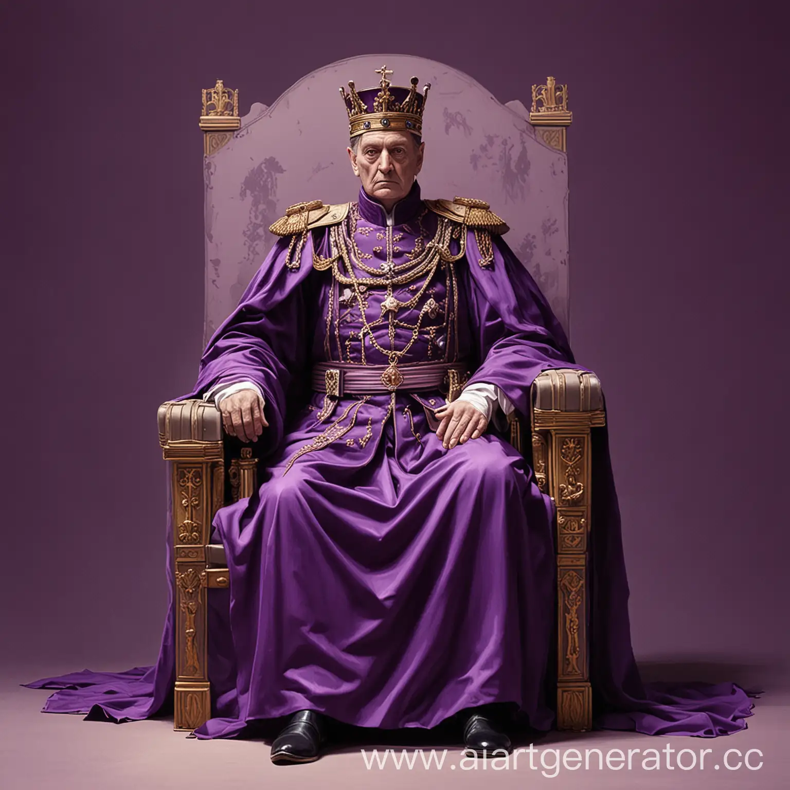 Одинокий император в фиолетовом цвете.