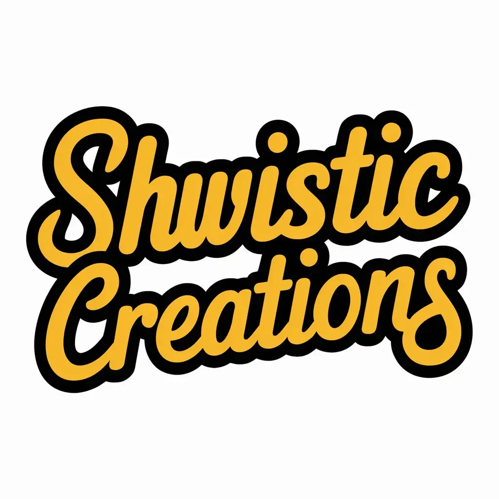 Vibrant and Playful TextOnly Logo Shwistic Creations
