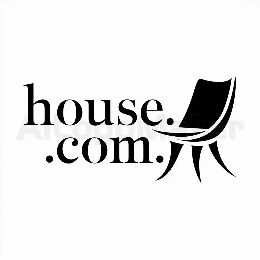 a logo design,with the text "HOUSE.COM", main symbol:mebel,Moderate,clear background
