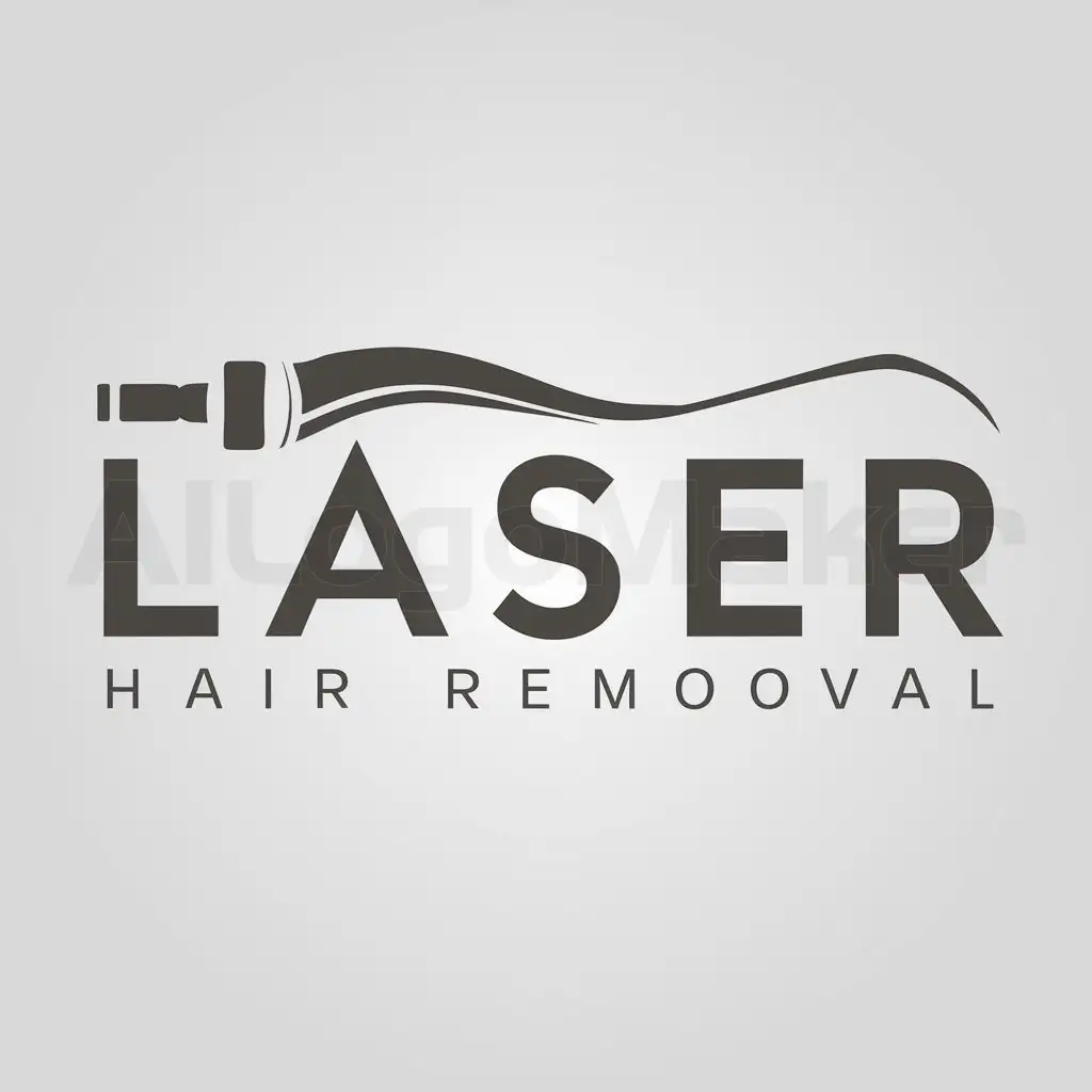 a logo design,with the text "Laser", main symbol:salon laser hair removal,Moderate,clear background