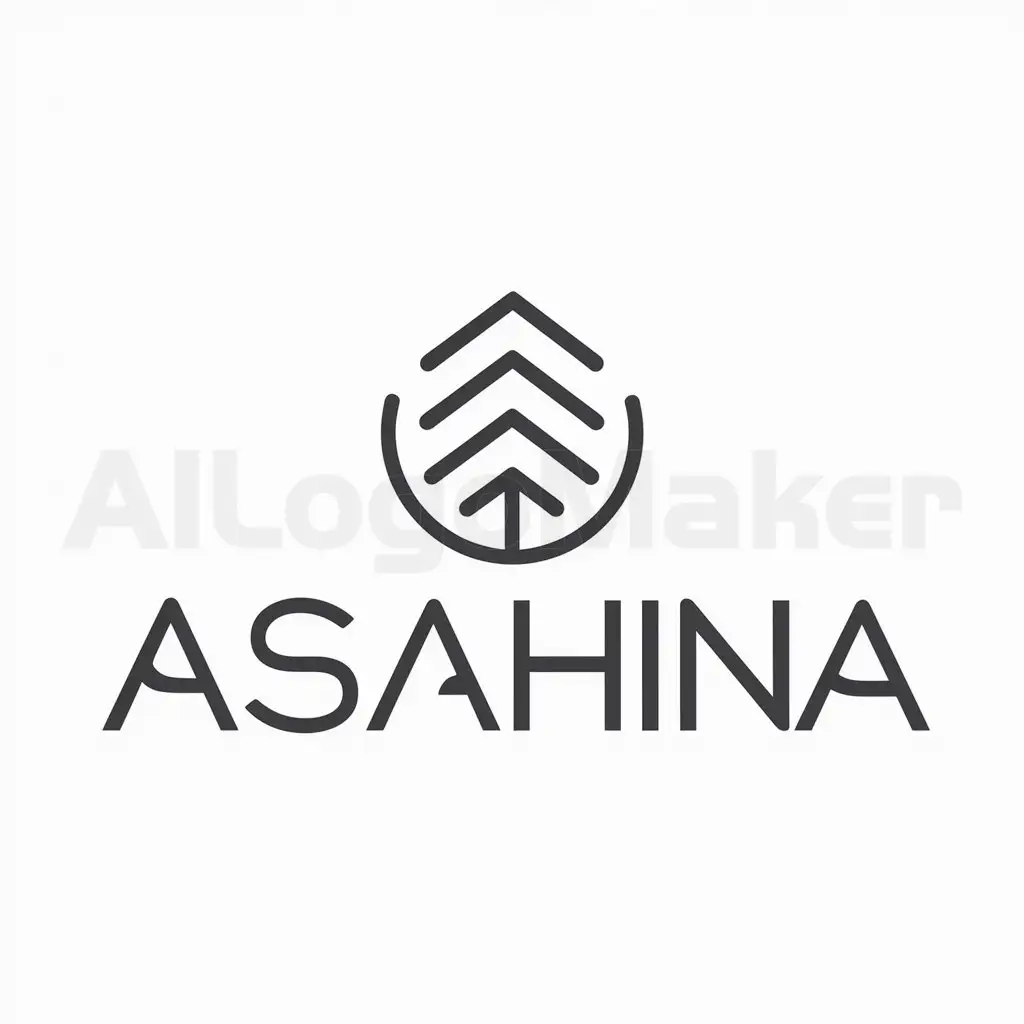 a logo design,with the text "Asahina", main symbol:Asahina,Minimalistic,clear background