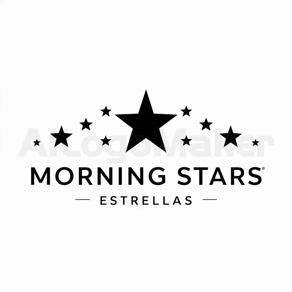 a logo design,with the text "Morning Stars", main symbol:estrellas,Moderate,be used in promocion industry,clear background