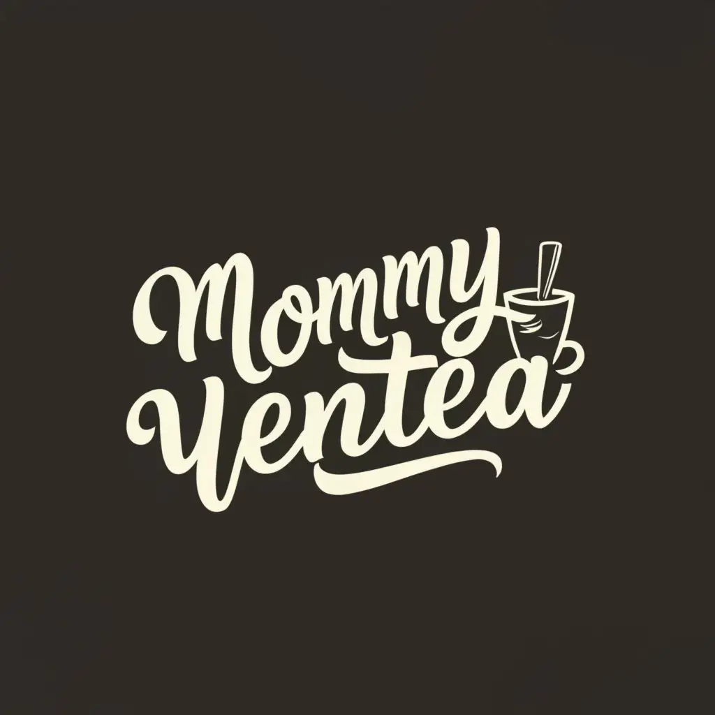 a logo design,with the text "Mommy VenTEA", main symbol:Milk-Tea,Moderate,clear background