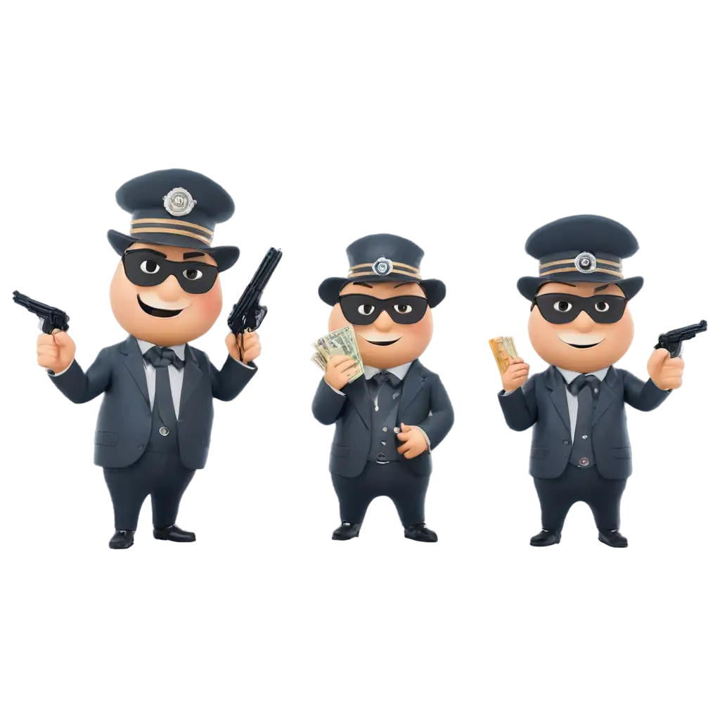HighQuality-PNG-Image-of-Cute-Robbers-with-Guns-and-Money-for-Dynamic-Online-Use