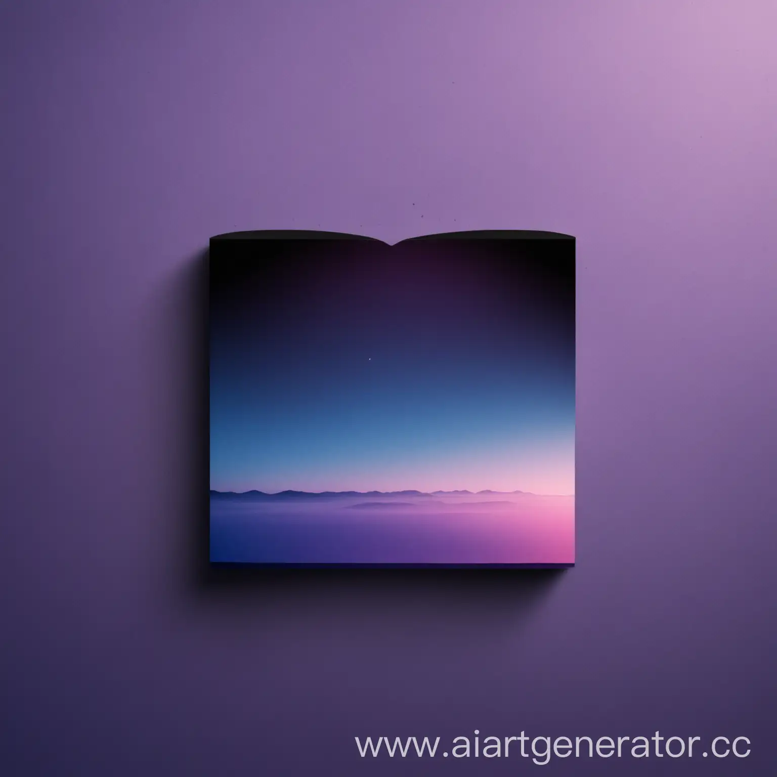сделай две одинаковых фото в минималистичном стиле для обоев на компьютер с тонами чёрного синего фиолетового