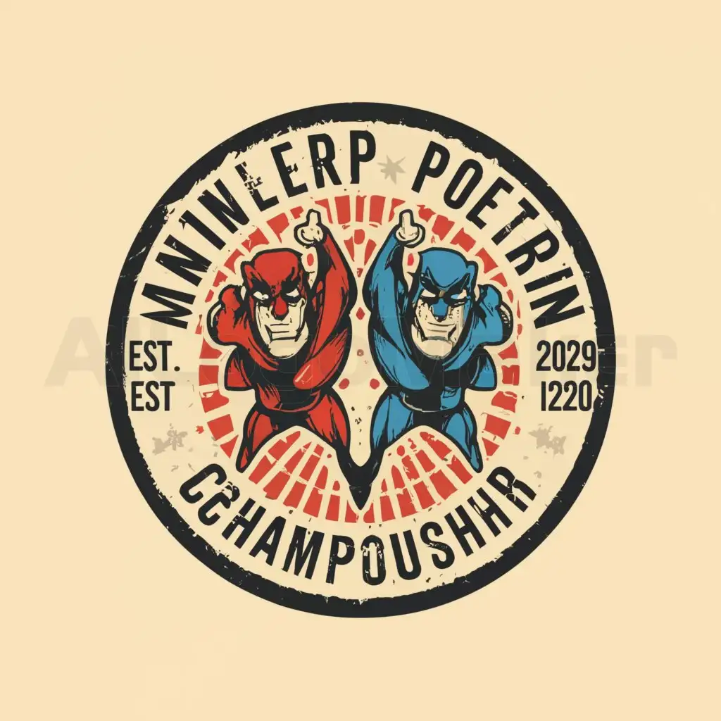 a logo design,with the text "Antwerp Slam Poetry Championship", main symbol:superheroes in comic style,Moderate,be used in Entertainment industry,clear background