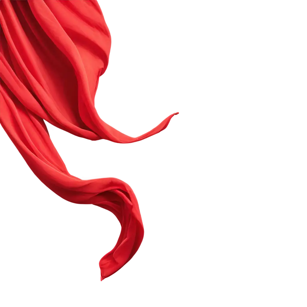 bright red flowing fabric
