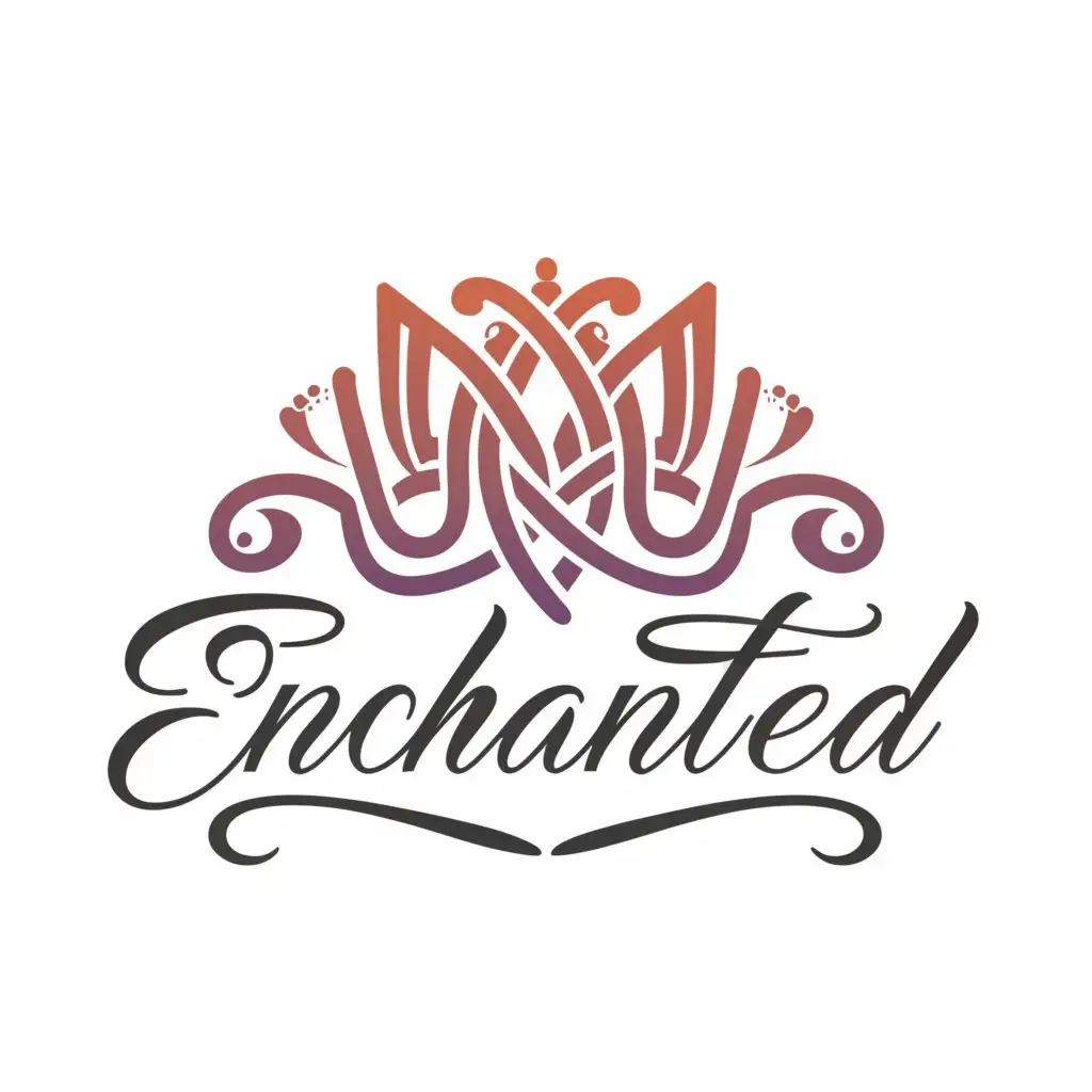 a logo design,with the text "Enchanted", main symbol:event,Moderate,be used in Events industry,clear background