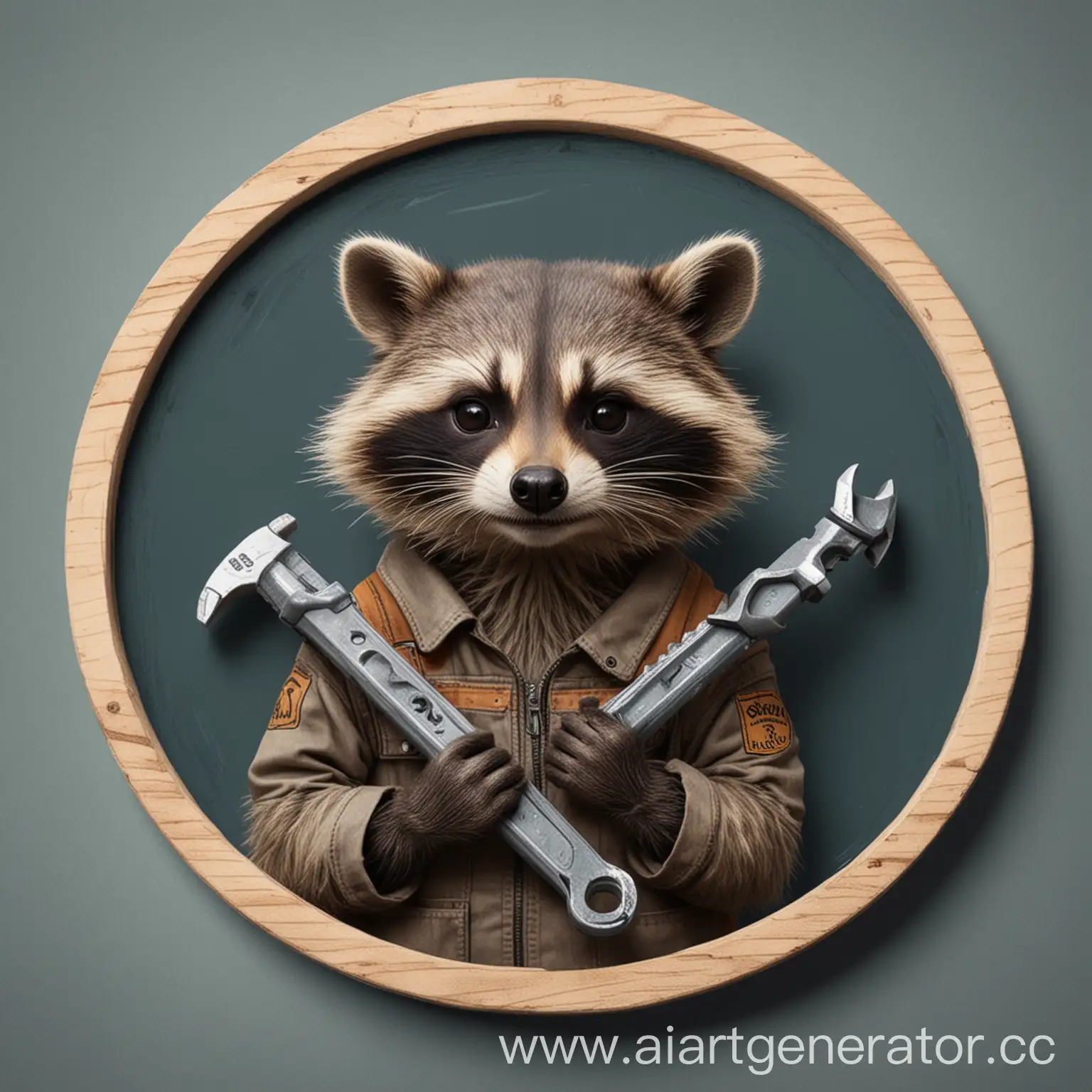 Sad-Raccoon-with-Adjustable-Wrench-Fix-and-Ride