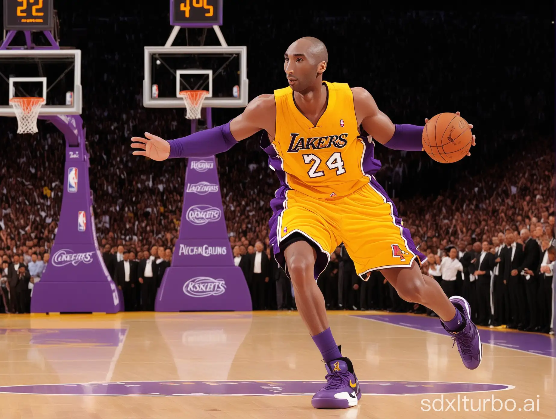 Basketball-Legend-Kobe-Bryant-in-Action