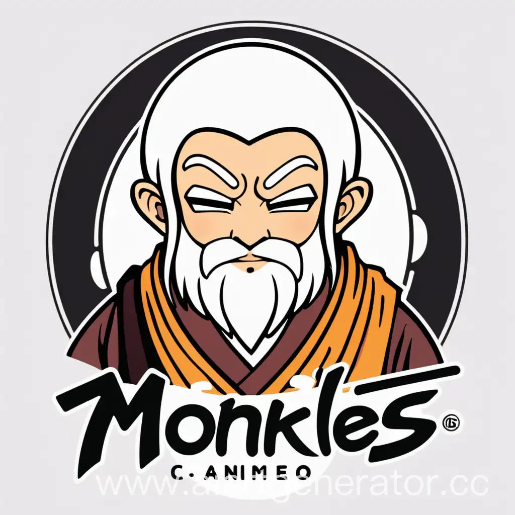 логотип в стиле аниме, с персонажем, с текстом monkles