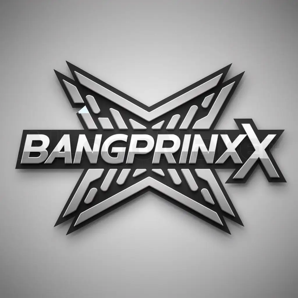 a logo design,with the text "BangPrinxx", main symbol:Keyboard,complex,be used in game industry,clear background