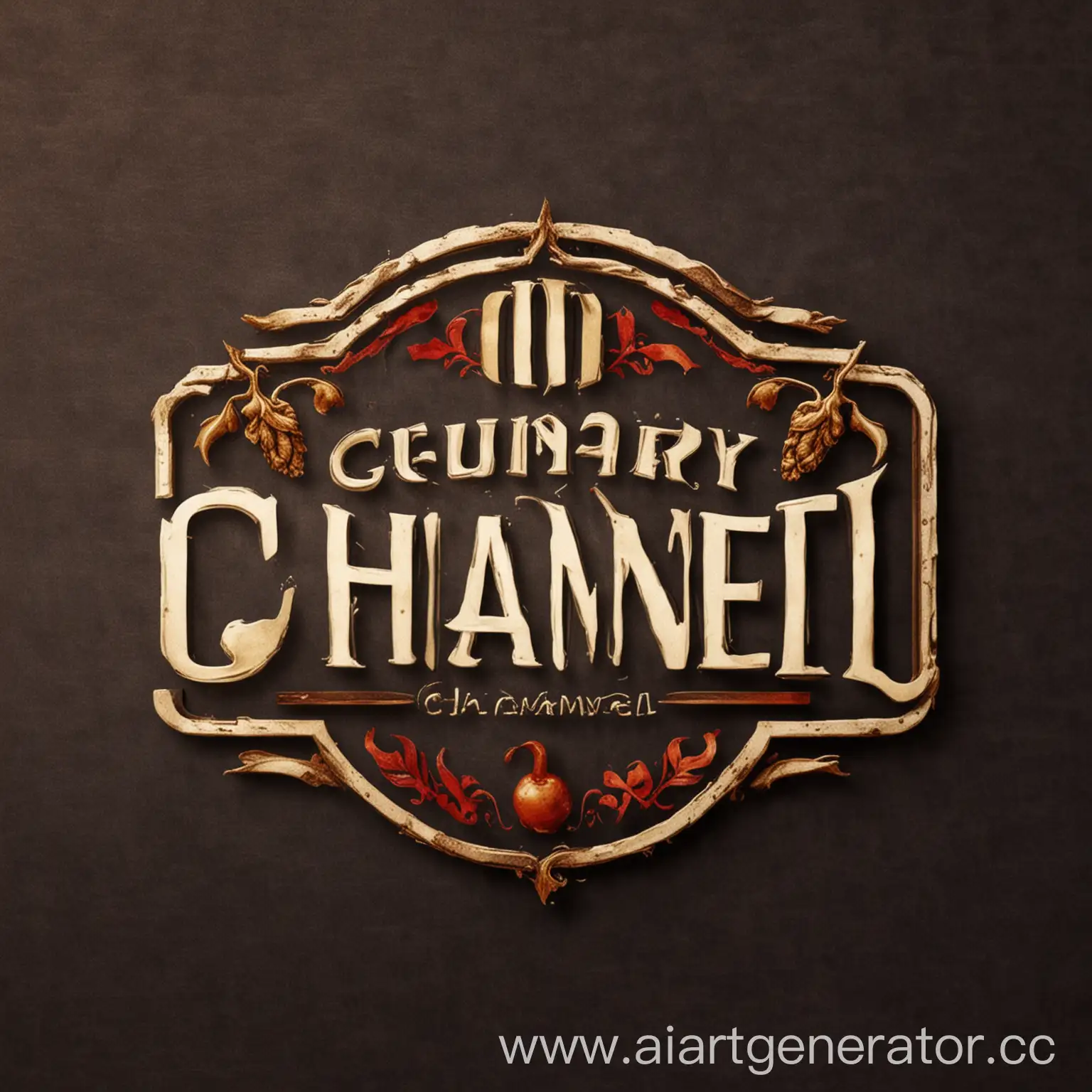 Vibrant-Culinary-Channel-Logo-Featuring-Chefs-Hat-and-Utensils