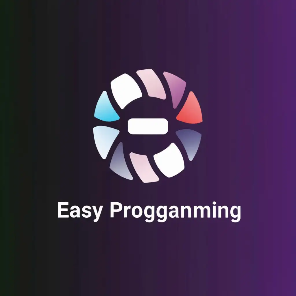 a logo design,with the text "Easy Programming", main symbol:circle,Moderate,be used in Technology industry,clear background