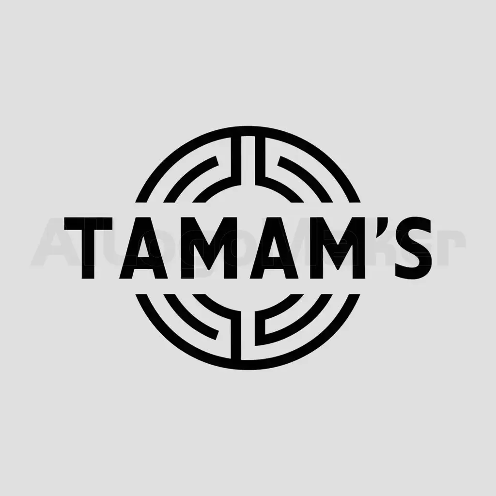 a logo design,with the text "Tamam's", main symbol: Round minimalistic logo for the Instagram account of the music group: "Tamam's". The logo should be bright, provocative. (No translation needed as input is in English),Minimalistic,be used in Entertainment industry,clear background