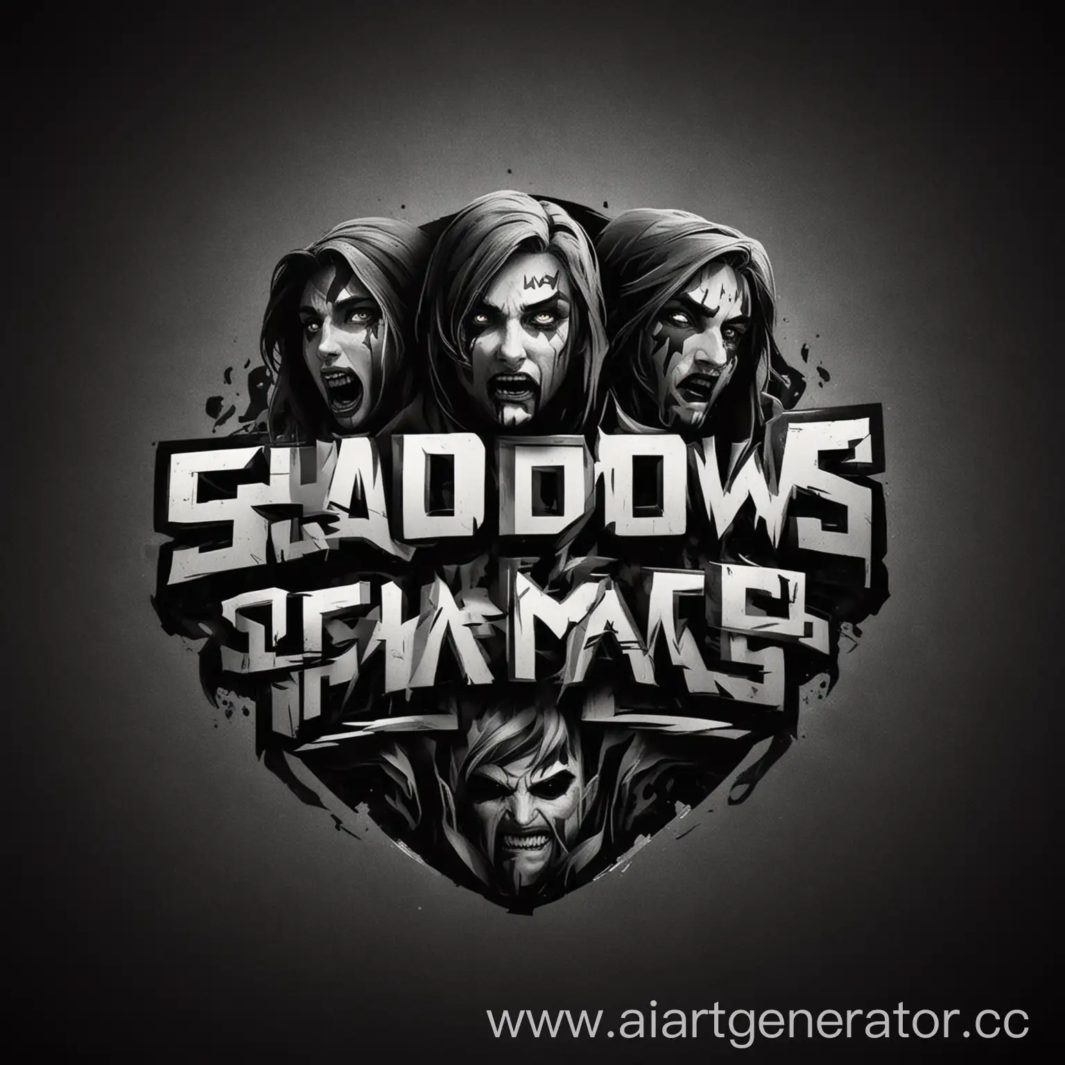 Сделай логотип для киберспортивной команды «Shadow of Faces», под логотипом напиши буквы «SoF»