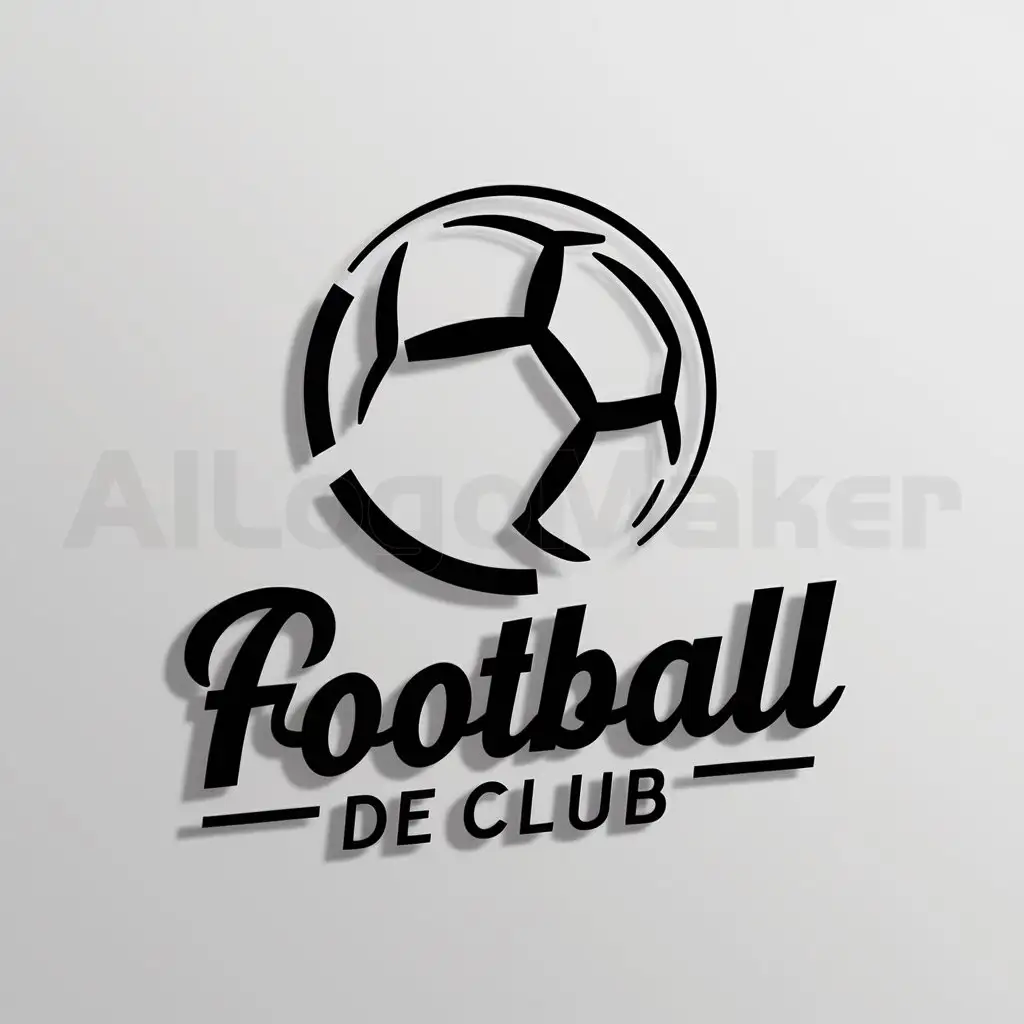 a logo design,with the text "Football Club", main symbol:ballon de foot,Moderate,clear background