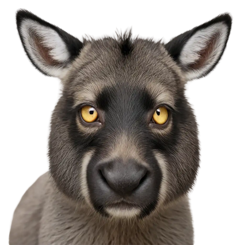 HighQuality-PNG-Image-of-a-Donkey-with-Captivating-Cat-Eyes-for-Versatile-Online-Use