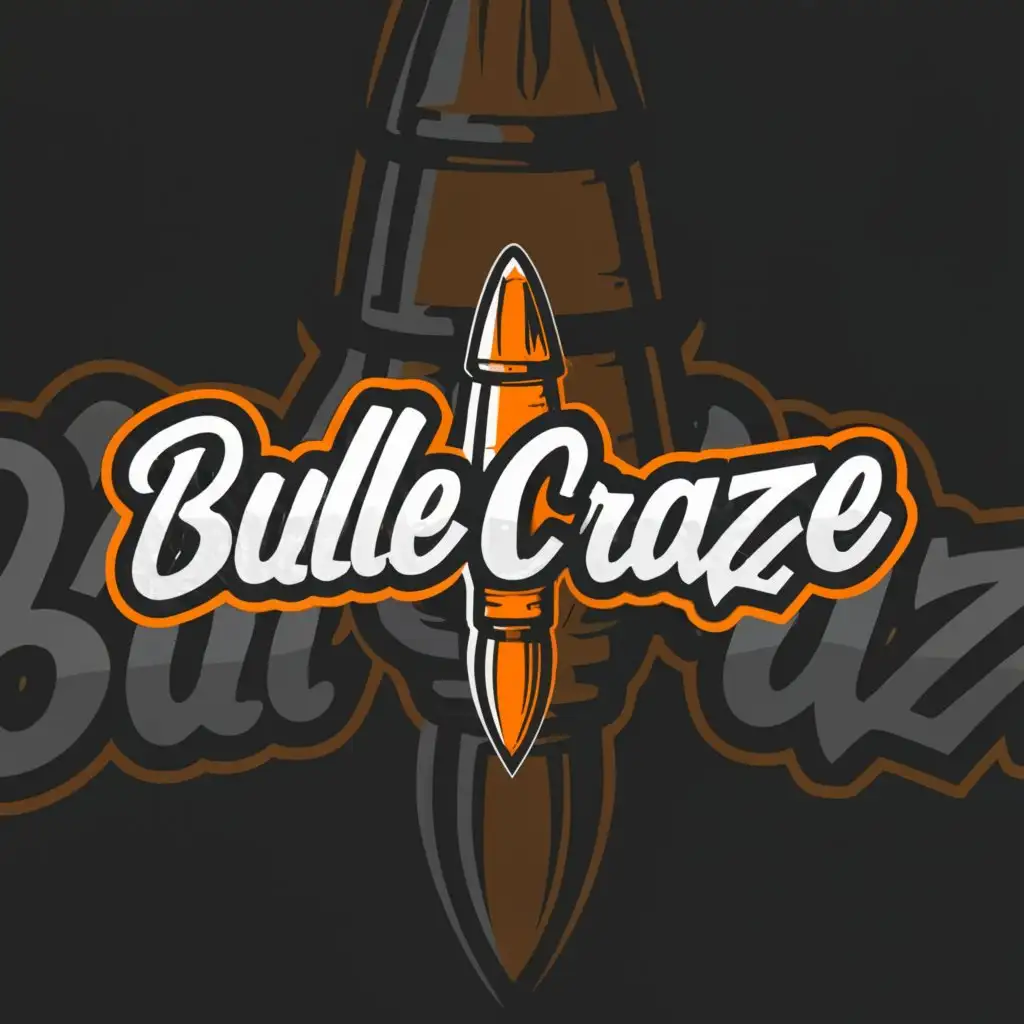 a logo design,with the text "BulletCraze", main symbol:Bullet,Moderate,be used in Others industry,clear background