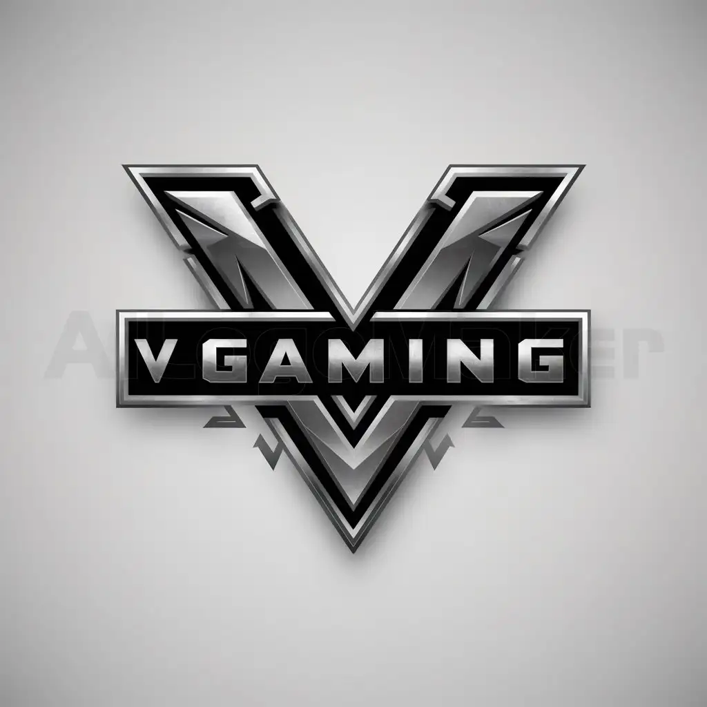 a logo design,with the text "V", main symbol:GAMING,complex,be used in GAME industry,clear background