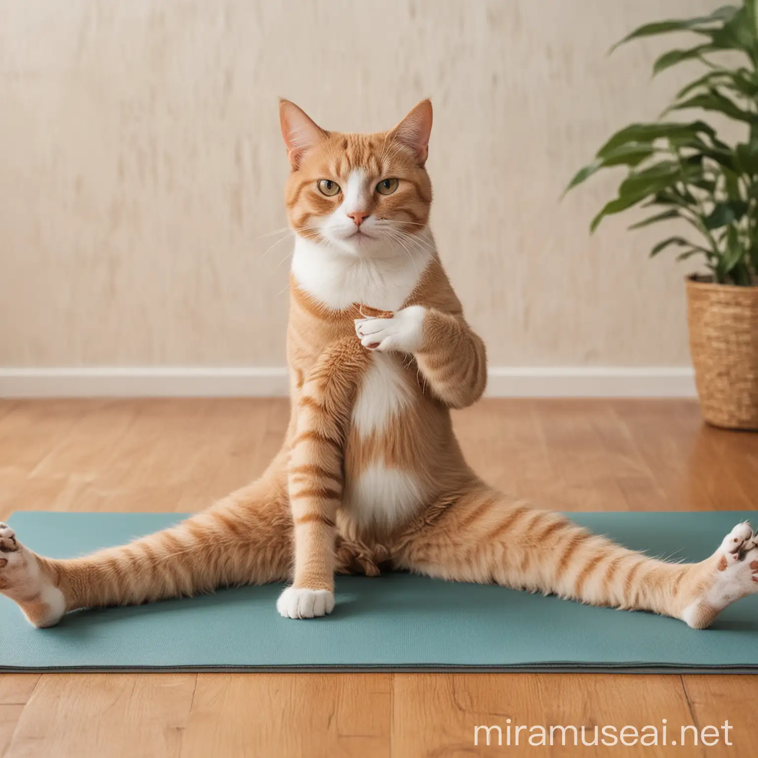 Capture amusing moments of your cat in various yoga poses or joining you during your yoga sessions