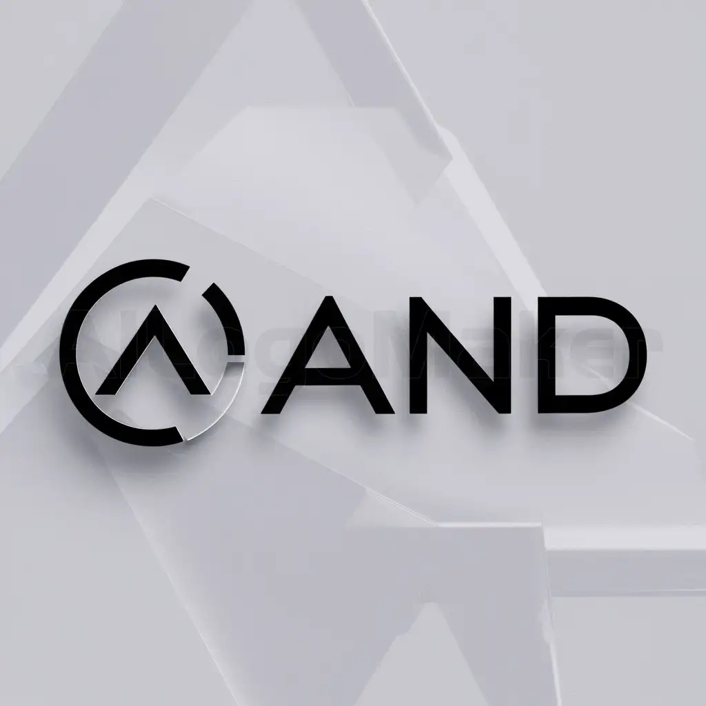 a logo design,with the text "AND", main symbol:simple and futuristic logo modern font without symbols,Moderate,clear background