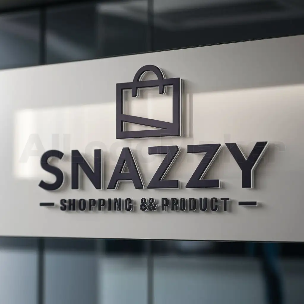 a logo design,with the text "SNAZZY", main symbol:PRODUCTS,Moderate,clear background