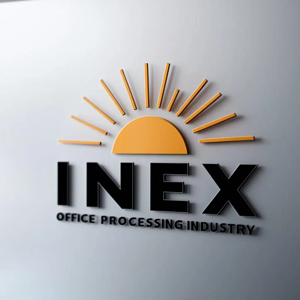 a logo design,with the text "INEX", main symbol:arise, office processing,Moderate,be used in Internet industry,clear background