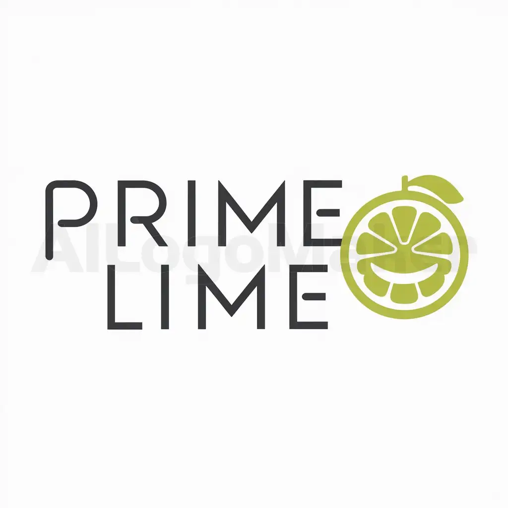 a logo design,with the text "Prime Lime", main symbol:limones,Moderate,be used in Alimento industry,clear background
