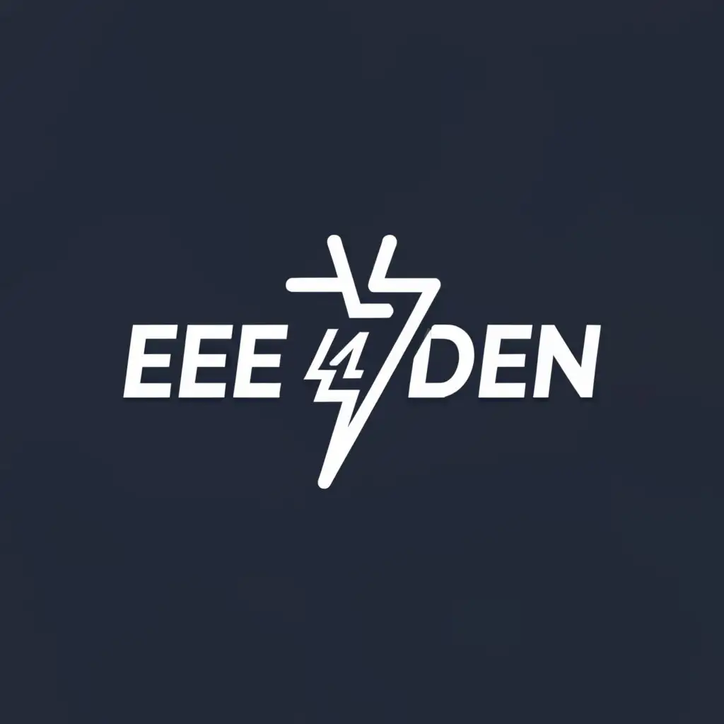 a logo design,with the text "EEE 4 DEEN", main symbol:electricity,Minimalistic,be used in Religious industry,clear background