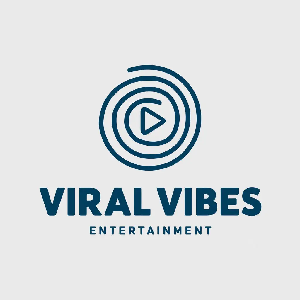 a logo design,with the text "Viral Vibes", main symbol:Symbol that represents viral video sounds waves, white background,Moderate,be used in Entertainment industry,clear background